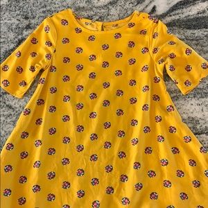 Yellow floral Old Navy girl shift dress